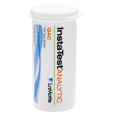 LaMotte - Tirillas Amonio Cuaternario (QAC 0 - 500 ppm) Paquete de 100 pruebas